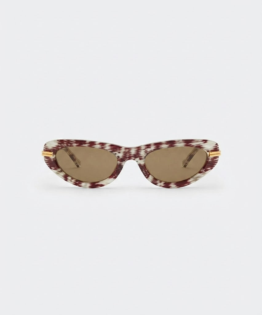 Chanel Women Oval Panto Frame Brown Sunglasses