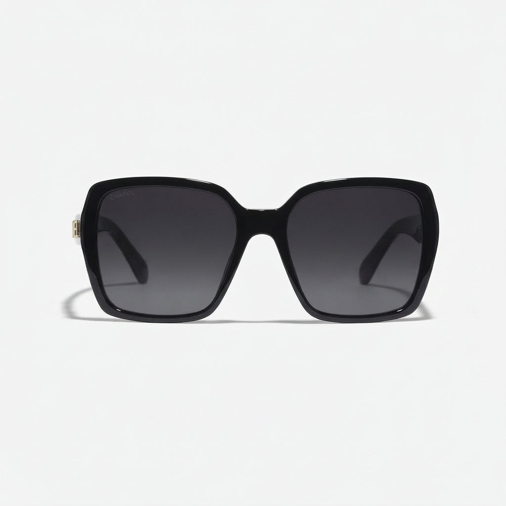 Chanel Women Logo Square Black Sunglasses
