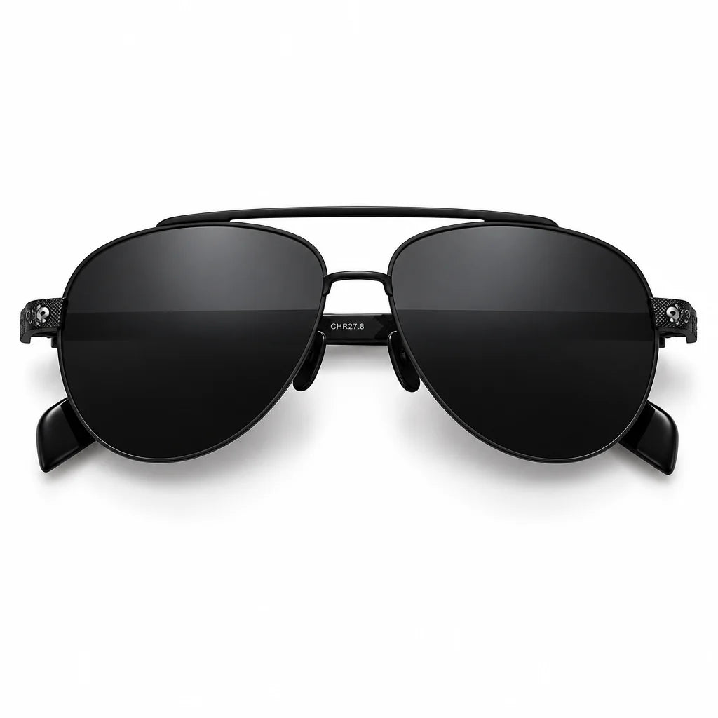 Chrome Hearts Unisex Aurelia Black Aviator Black Sunglasses