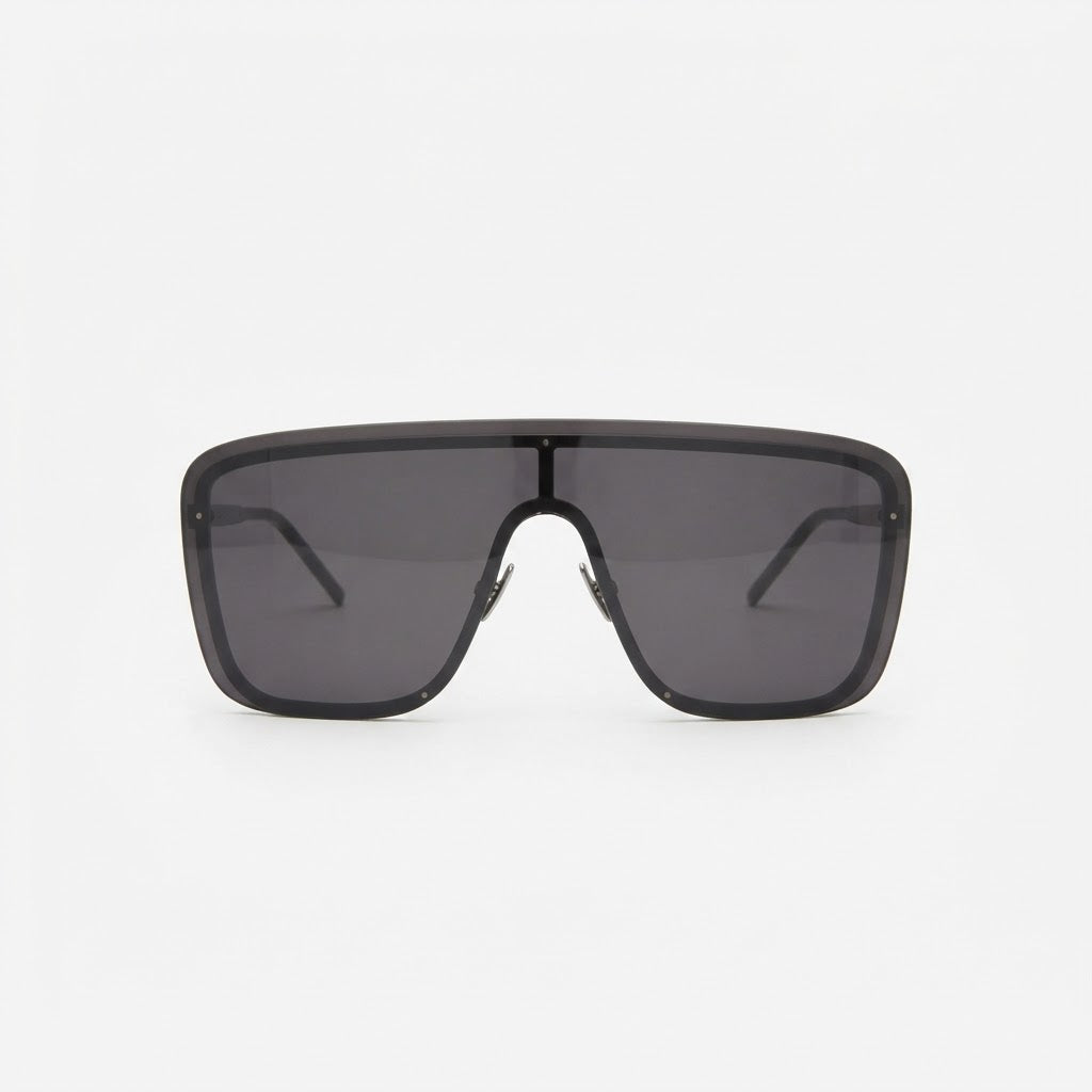 Saint Laurent SL 364 Men Shield Mask Black Shiny Sunglasses