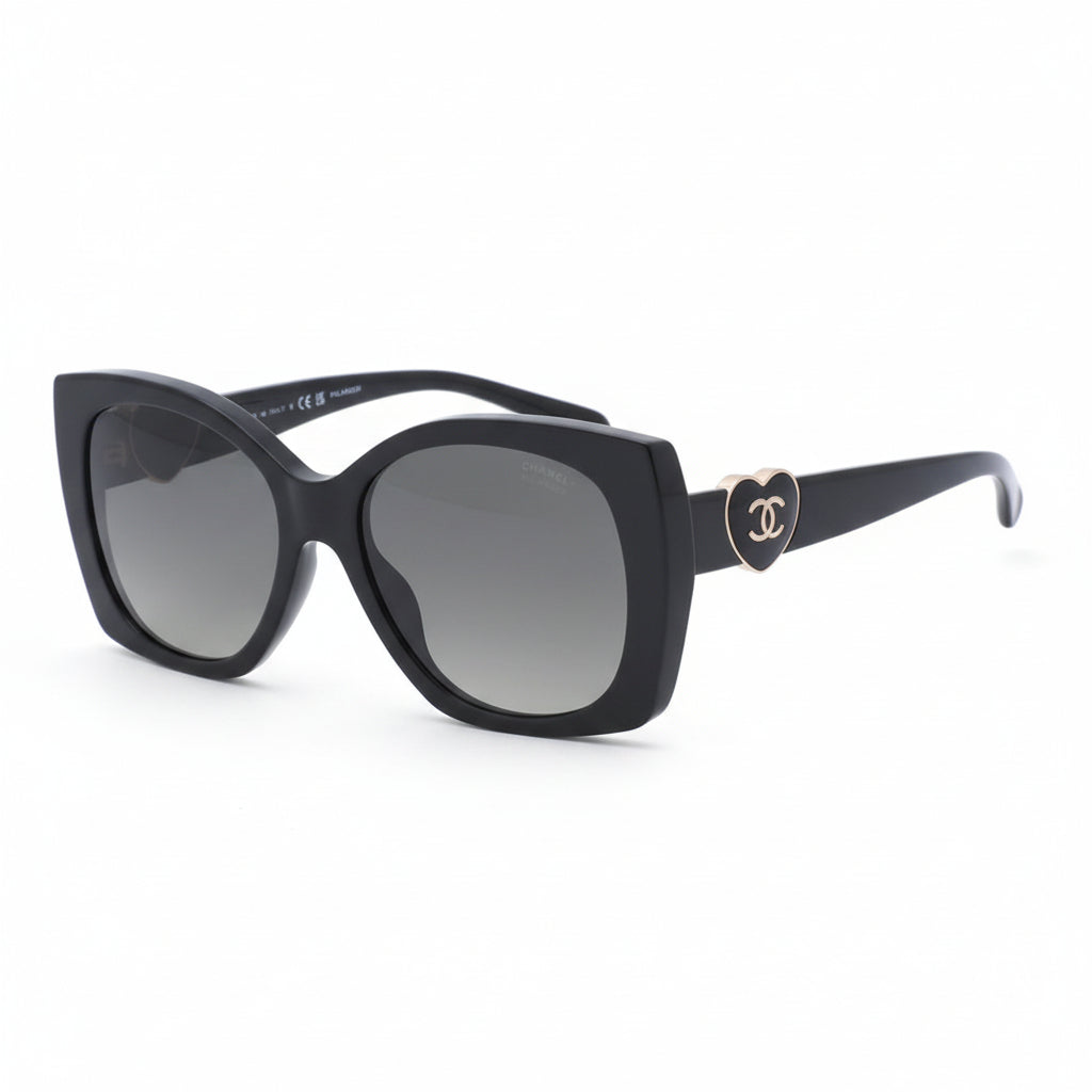 Chanel Women Square Black Sunglasses
