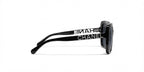 Chanel Women Acetate Strass Polarized Square Black Stone Logo Sunglasses