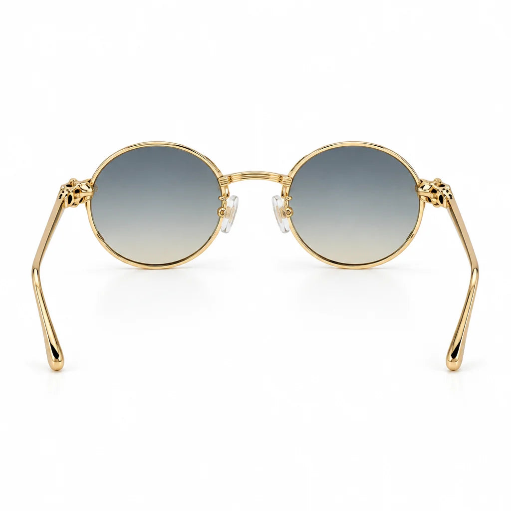 Cartier Panthère de C Women Round Blue-Yellow Gradient Sunglasses