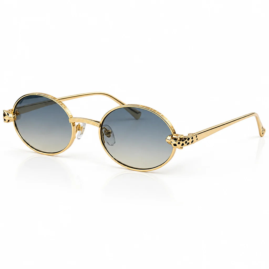 Cartier Panthère de C Women Round Blue-Yellow Gradient Sunglasses