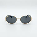 Chanel Women Oval Frame Black Sunglasses