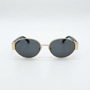 Chanel Women Oval Frame Black Sunglasses
