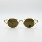 Chanel Women Oval Metal Optical Gold Sunglasses 