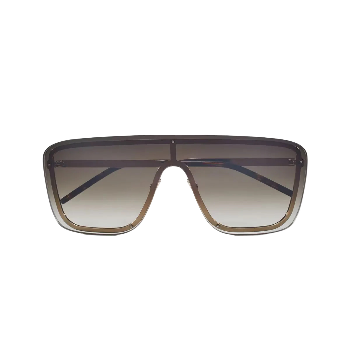 Saint Laurent SL 364 Men Shield Brown Gold Sunglasses