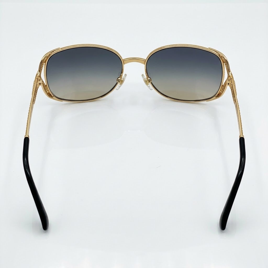 Miu Miu Women's MU148AV Cut-Out Metal Aviator Gold / Gradient Blue-Brown Sunglasses