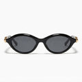 Gucci Women Oval Frame Black Sunglasses