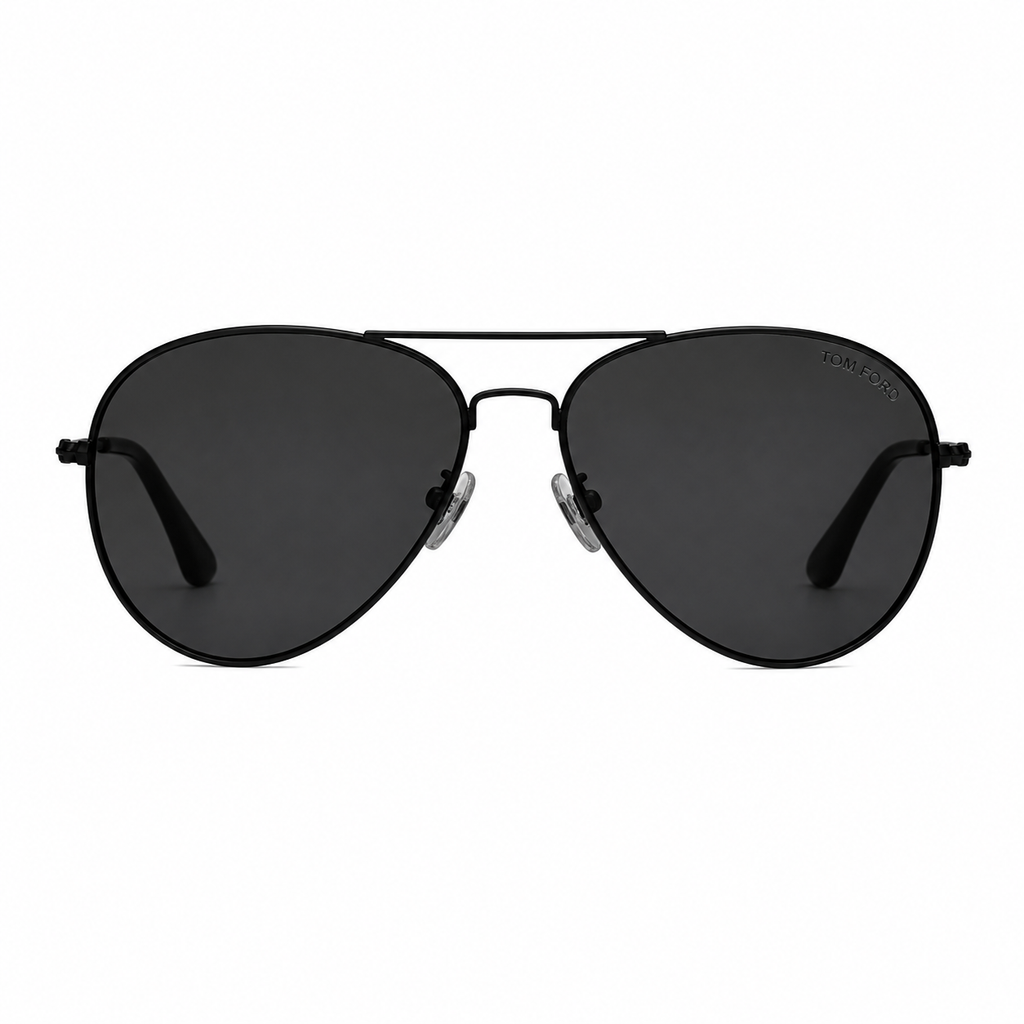 Tom Ford Women Navigator Frame Shine Black Sunglasses