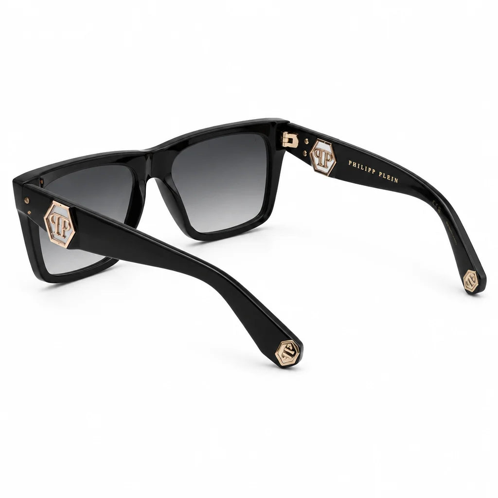 Philipp Plein SPP177 Unisex Shiny Black Sunglasses