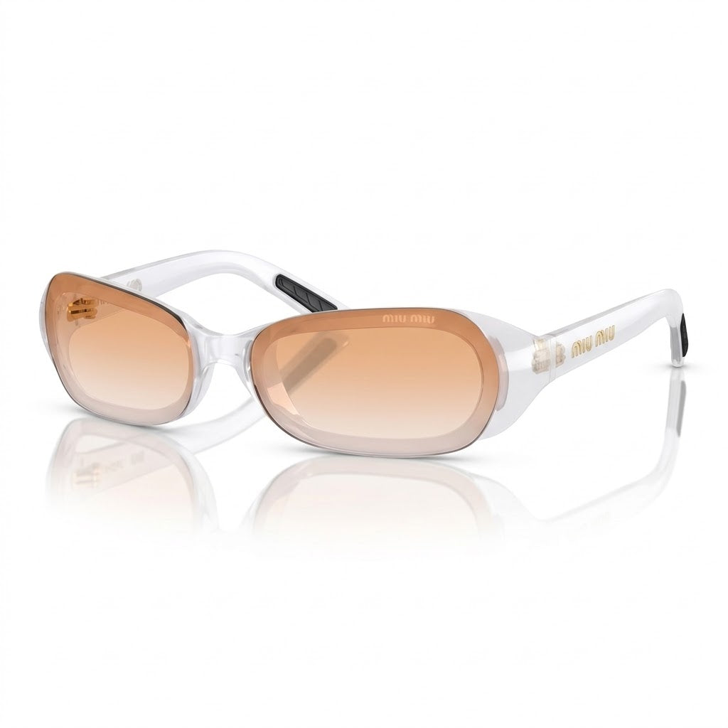 Miu Miu Runway SMUC07 Women Transparent Blue / Orange Gradient Sunglasses