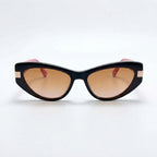  Chanel Women Angular Cat Eye Black & Pink Sunglasses 