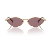 Miu Miu Women Gold / Light Purple-Brown Sunglasses