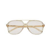 Saint Laurent Women SL 545 Transparent Cream and Light Gold Sunglasses