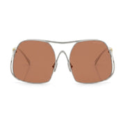 Miu Miu MU A55S Women Square Silver / Brown Sunglasses
