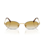 Miu Miu Women's MU A54S Rimless Oval Sunglasses – Gold / Clear Gradient Brown