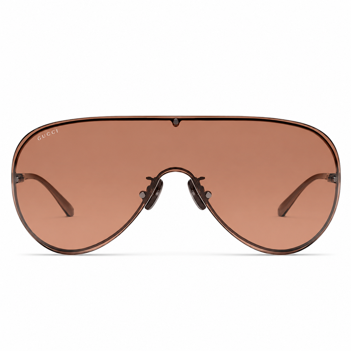 Gucci Unisex Mask Frame Dark Brown Sunglasses
