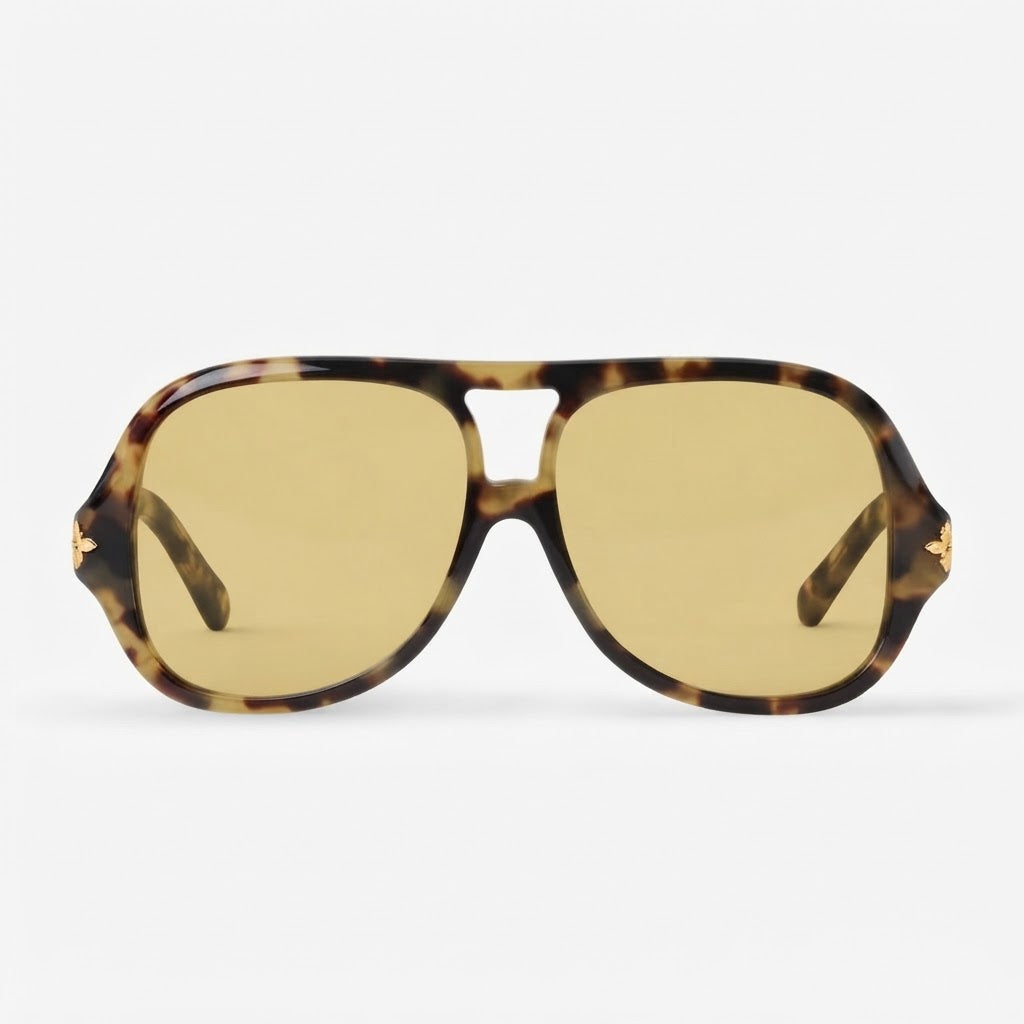 Louis Vuitton Women Aura Flower Square Pilot Sunglasses