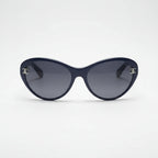 Chanel Women Blue Gold Chain Sunglasses