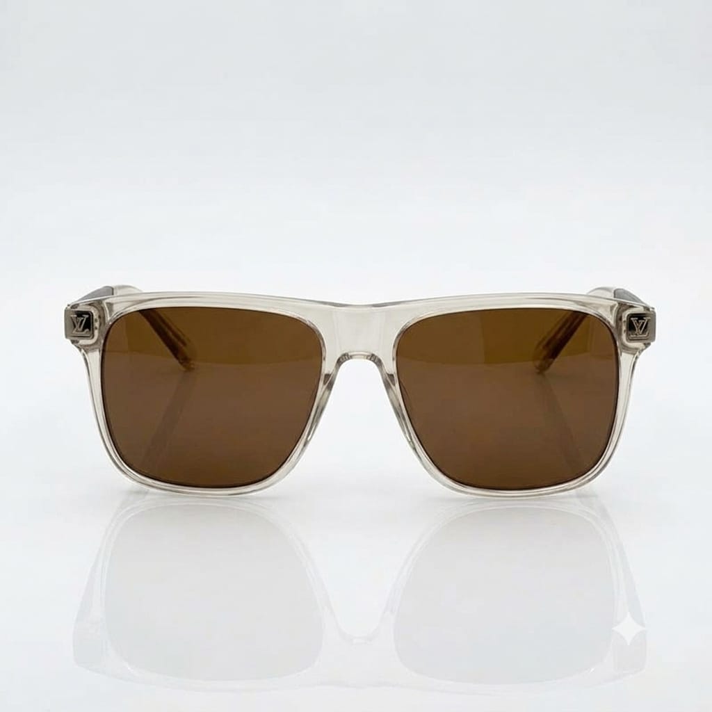Louis Vuitton Men City Large Square Brown Sunglasses