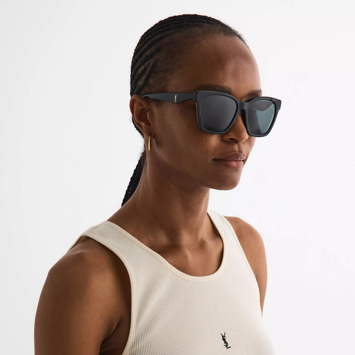 Saint Laurent Women SL M171/F 001 57 Black Square Sunglasses