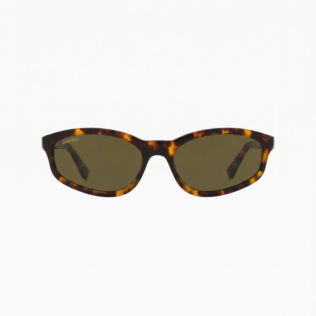 Miu Miu Regard SMUA06 Women Honey Tortoiseshell / Loden Green Sunglasses