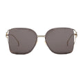 Gucci Women Square Frame Shiny Gold Sunglasses