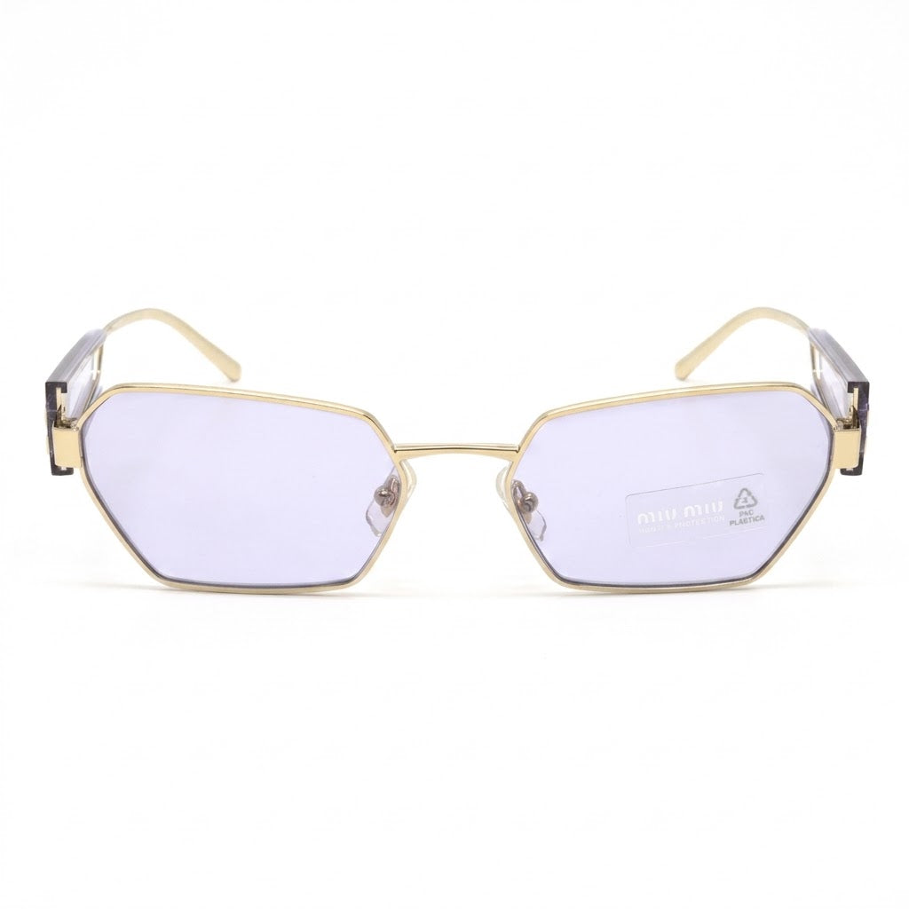 Miu Miu SMU53W Unisex Gold / Purple Sunglasses 