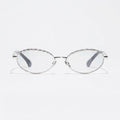 Chanel Women Oval Silver / Light Gray Sunglasses