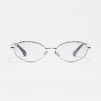 Chanel Women Oval Silver / Light Gray Sunglasses