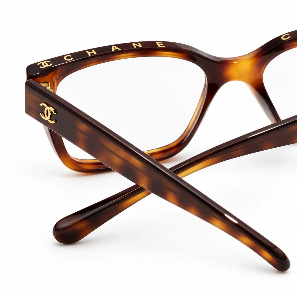 Chanel Women Rectangular Tortoise Optical Glasses