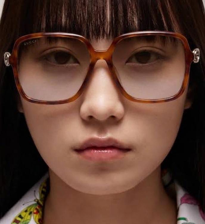 Gucci Women Butterfly-Frame Brown Tortoiseshell Sunglasses
