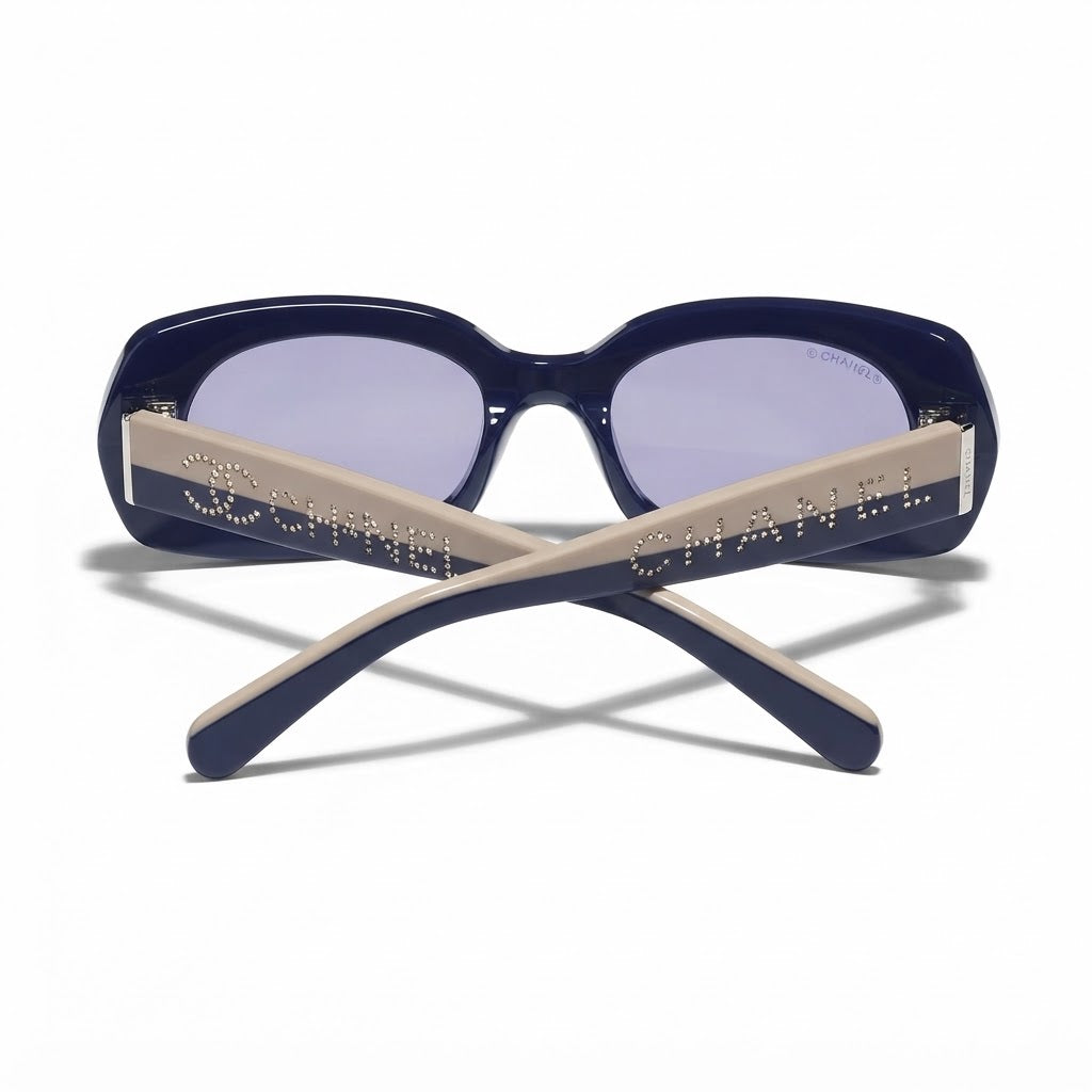Chanel Women Square Blue Sunglasse