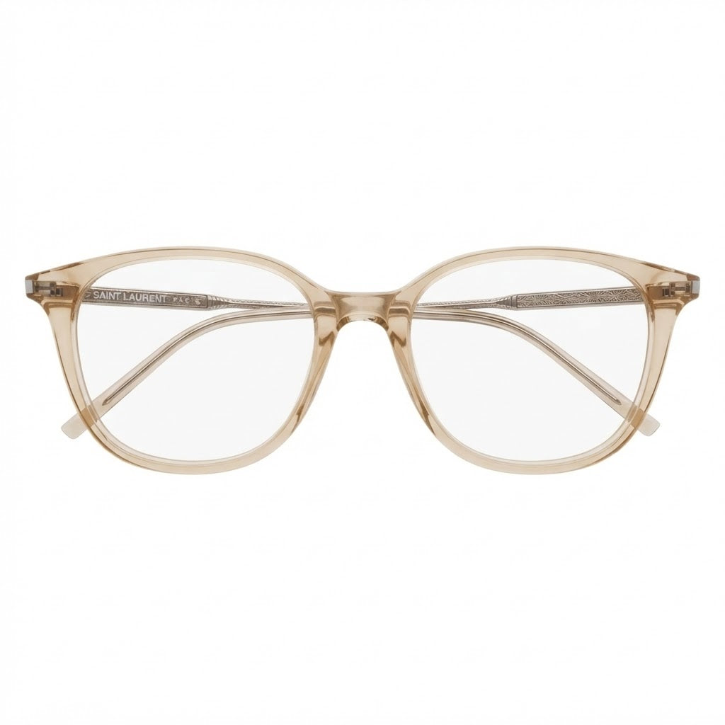 Saint Laurent SL 644/F Unisex Transparent Beige Eyeglasses