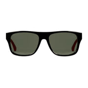 Gucci Men Square Frame Shiny Red Sunglasses