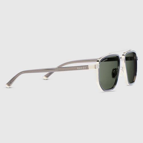 Gucci Men Navigator Frame Grey Sunglasses