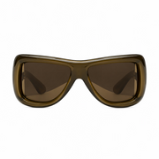 Saint Laurent Women SL 902 Howl Oversized Pillowed Transparent Khaki Sunglasses