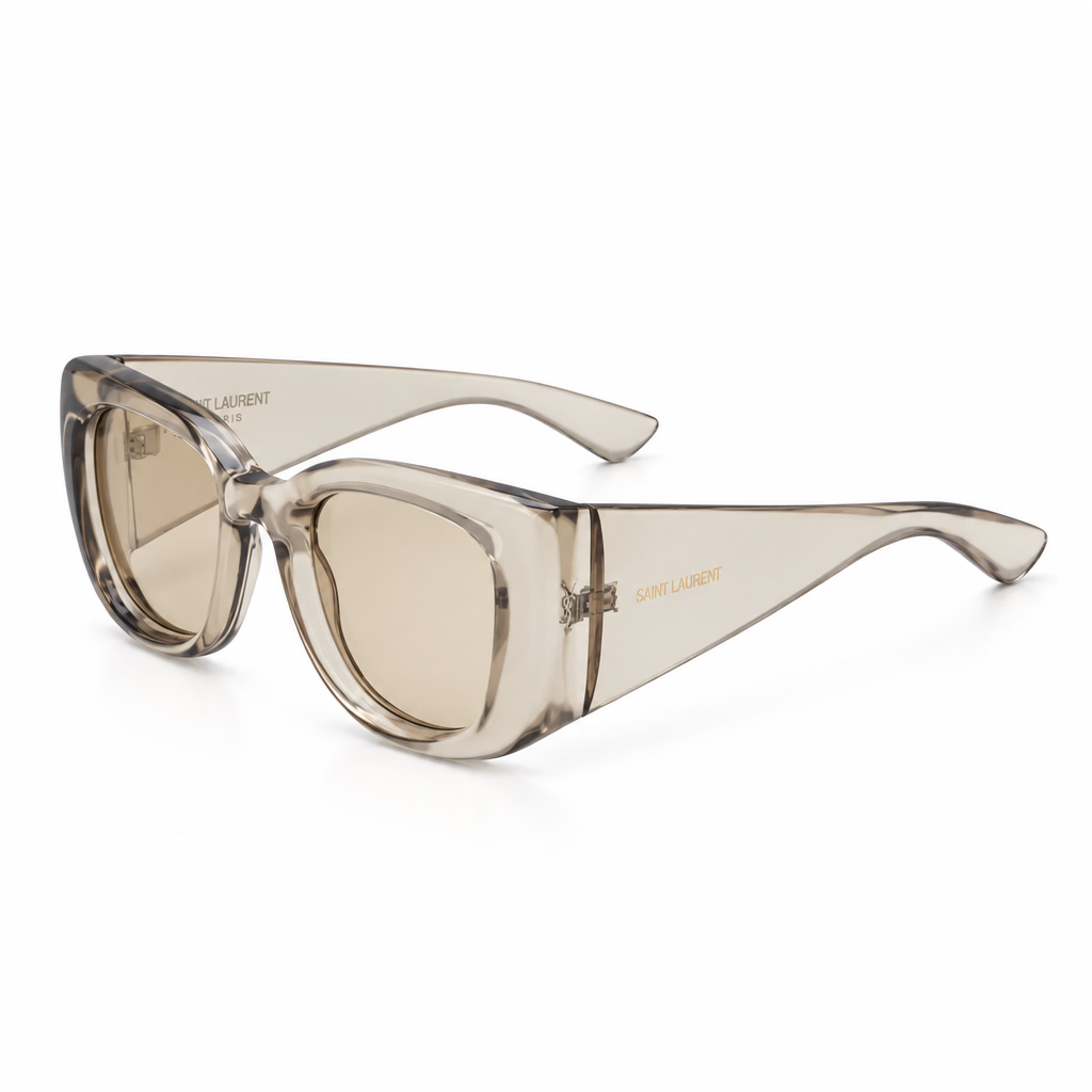 Saint Laurent Women SL 903 Howl Butterfly Transparent Beige Sunglasses