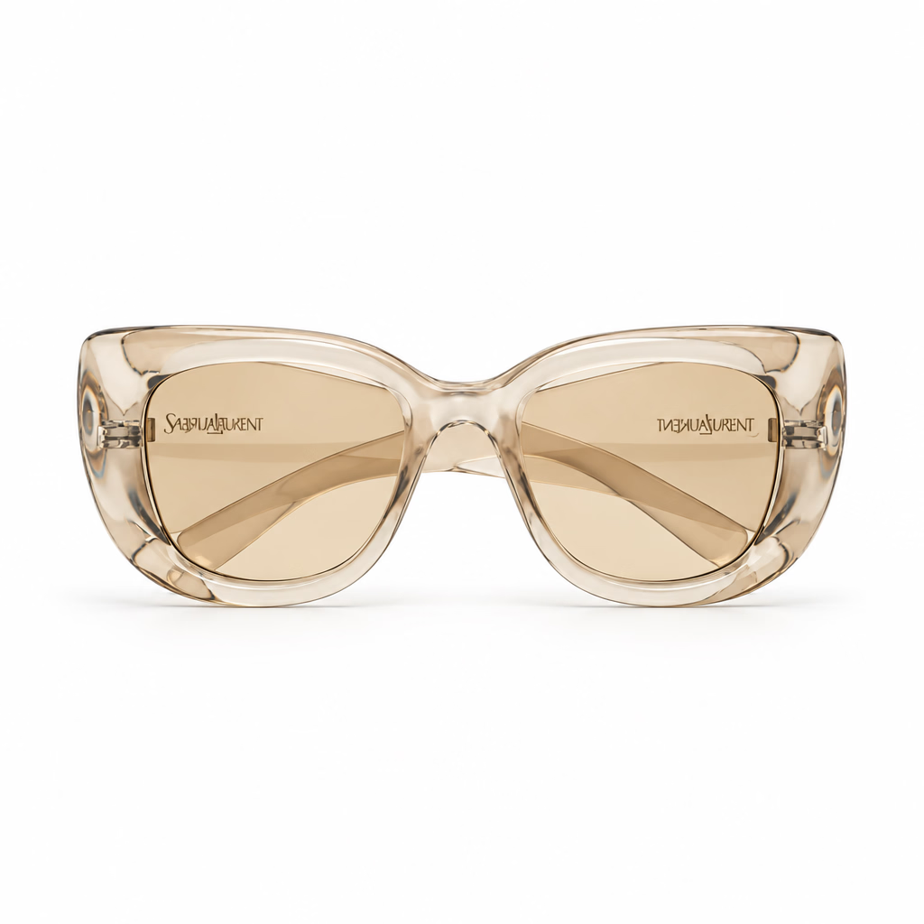 Saint Laurent Women SL 903 Howl Butterfly Transparent Beige Sunglasses
