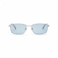 Gucci Unisex Rectangular Frame Silver Sunglasses