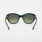 Chanel Women Green Gold Chain Sunglasses