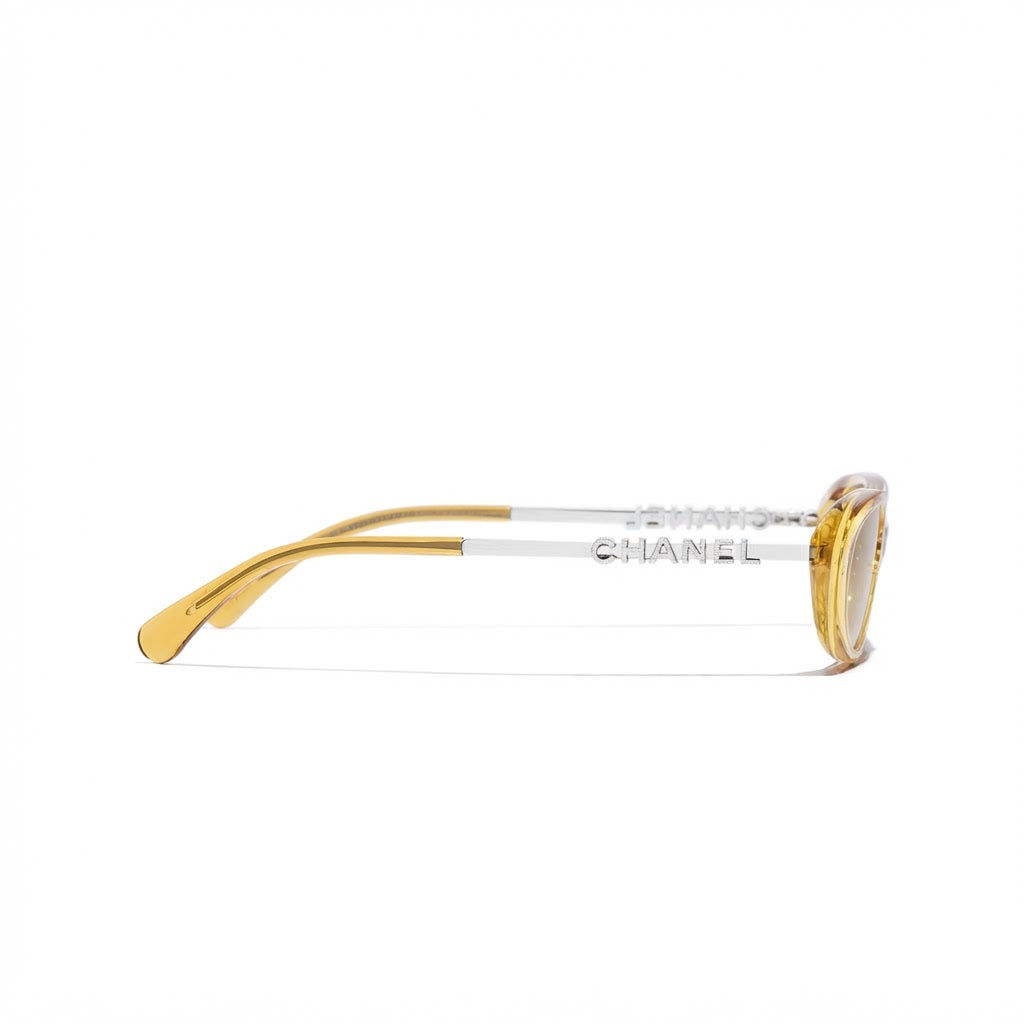 Chanel Women Oval Yellow Sunglasses CH5565