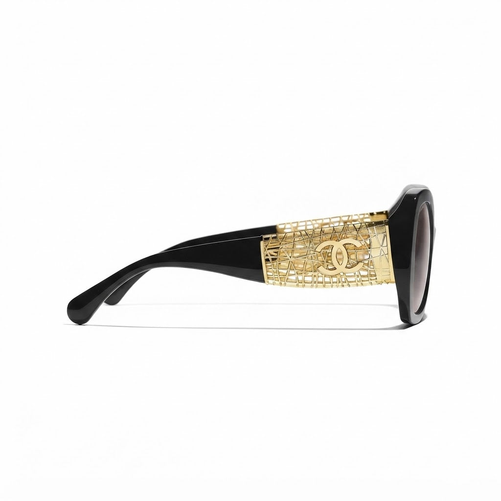 Chanel Women Butterfly Black Sunglasses