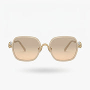 Miu Miu MU7417S Women Square White / Gold / Grey-Yellow Gradient Sunglasses