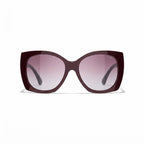 Chanel Women Square Red Sunglasses