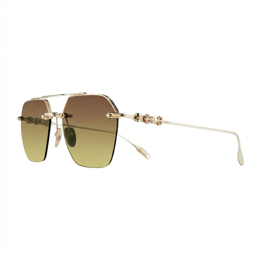 Chrome Hearts Unisex Stinger Matte Gold Plated / Alchemist Gradient Sunglasses
