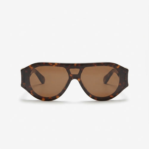 Chanel Unisex Shield Havana Brown Sunglasses