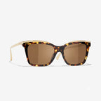 Chanel Women Butterfly Brown Tortoise Sunglasses